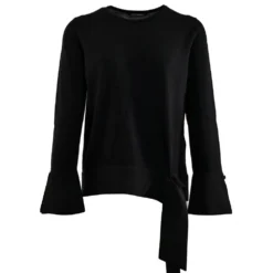 Luisa Cerano Bluse Black - Elegant dameoverdel i strikke