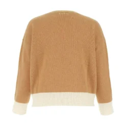 Marni Beige Sweater - Elegant Strikkejakke for Damer