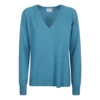 P.A.R.O.S.H. Sweater Blue - Elegant Strikkejakke for Damer