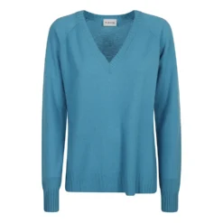 P.A.R.O.S.H. Sweater Blue - Elegant Strikkejakke for Damer