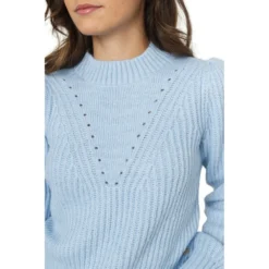 Scotch & Soda Dame Blå Strikkegenser - Elegant og Komfortabel