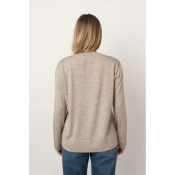 Closed V-neck Knitwear C96541 92M 22 Beige - Elegant Dame Strikkejakke -Dame-strikkegensere Salg unnamed file 5461