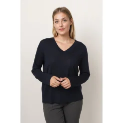 Closed V-neck Knitwear C96541 92M 22 Black - Elegant Dame Strikkejakke -Dame-strikkegensere Salg unnamed file 5476