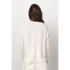 No Man's Land Rundhalset strikket genser i beige - Elegant og behagelig damegenser