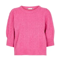 Co'Couture Pixie Poinetelle Knit Pink - Elegant strikkejakke for damer