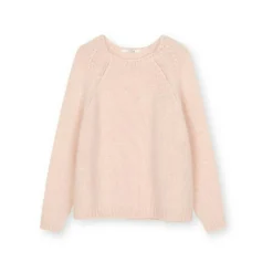 Sibin/Linnebjerg Rosa Strikkegenser for Damer - Myk og Komfortabel Overdel