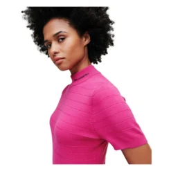 Karl Lagerfeld Mockneck Knit Top Pink - Elegant Strikkegenser for Damer -Dame-strikkegensere Salg unnamed file 5506
