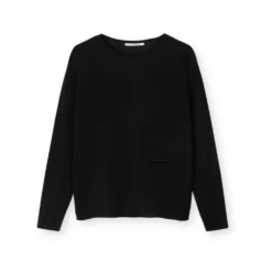 Sibin/Linnebjerg Sweater Black - Elegant Strikkejakke for Damer