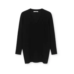 Sibin/Linnebjerg Svart Genser - Elegant og Komfortabel Strikkejakke for Kvinner