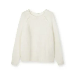 Sibin/Linnebjerg Hvit Strikkegenser for Damer - Elegant og Komfortabel