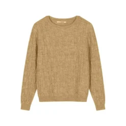 Sibin/Linnebjerg Sweater Beige - Elegant strikkejakke for damer