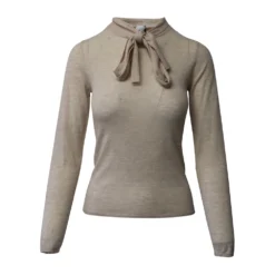 Iris Sweater Beige - Elegant strikkejakke for damer -Dame-strikkegensere Salg unnamed file 5543