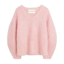 Rosa By Malene Birger Hamie Genser Pink - Elegant strikkejakke for damer