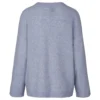 One & Other Birte Sweater Genser i Himmelblå - Strikkejakke for Damer