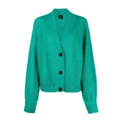 PINKO V-hals strikkejakke i grønn - Elegant og behagelig dameoverdel -Dame-strikkegensere Salg unnamed file 5569