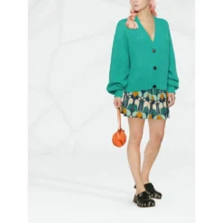 PINKO V-hals strikkejakke i grønn - Elegant og behagelig dameoverdel -Dame-strikkegensere Salg unnamed file 5570