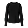 One & Other Sweater Black - Elegant Dameoverdeler i Strikk