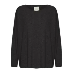 Part Two Round-neck Knitwear Gray - Elegant Dame Strikkegenser