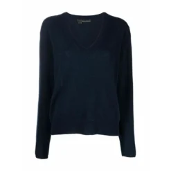 360Cashmere Sweater Blue - Elegant Dameoverdel i Mykt Kasjull -Dame-strikkegensere Salg unnamed file 593
