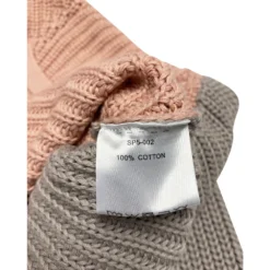 Self Portrait Two Tone Knit Sweater Pink - Elegant Dame Overdeler Strikkejakke