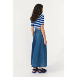 Baum und Pferdgarten Candra Genser i Blå - Strikket Genser for Damer