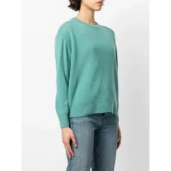360Cashmere Sweater Blue - Elegant Dameoverdel i Mykt Kasjermerino