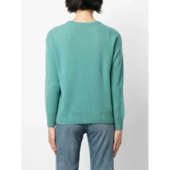 360Cashmere Sweater Blue - Elegant Dameoverdel i Mykt Kasjermerino -Dame-strikkegensere Salg unnamed file 613