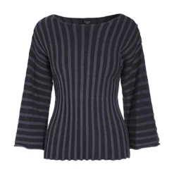 Bitte Kai Rand Rundhalset strikkgenser i blå - Elegant og behagelig damegenser