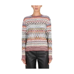 Missoni Rundhalset Genser i Beige - Elegant Strikkegenser for Kvinner