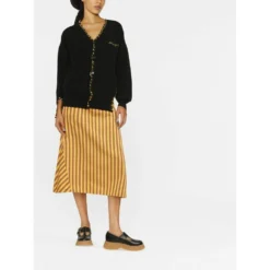 Marni V-hals Strikkegenser i Svart - Elegant og Tidløs Strikkejakke for Kvinner -Dame-strikkegensere Salg unnamed file 679