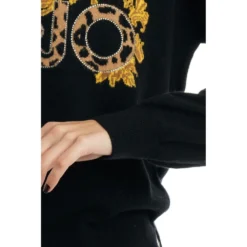 Liu Jo Rundhalset Strikkegenser i Svart - Elegant og Komfortabel -Dame-strikkegensere Salg unnamed file 684