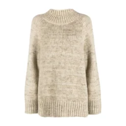 Maison Margiela Beige Sweater - Elegant Dame Overdeler i Strikk