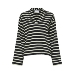 Selected Femme Cropped V-Neck Sweat Black - Strikkejakke for Damer