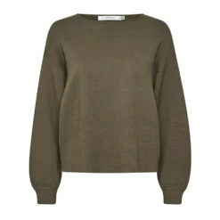 Gestuz Talligz Kort Pullover i Grønn - Strikkejakke for Damer