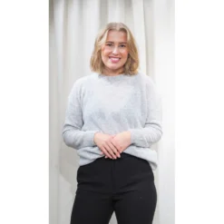 American Vintage Razpark Genser Grå - Strikket Genser for Dame