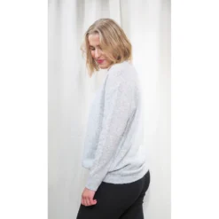 American Vintage Razpark Genser Grå - Strikket Genser for Dame -Dame-strikkegensere Salg unnamed file 770