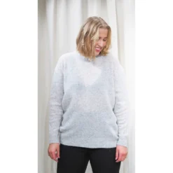American Vintage Razpark Genser Grå - Strikket Genser for Dame -Dame-strikkegensere Salg unnamed file 771