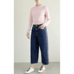 Alexander McQueen Rund hals Cashmere Genser i Rosa | Premium kvalitet
