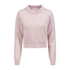 Alexander McQueen Rund hals Cashmere Genser i Rosa | Premium kvalitet -Dame-strikkegensere Salg unnamed file 801