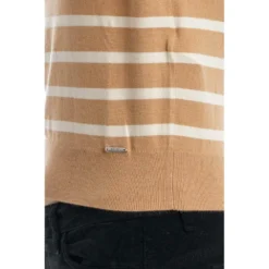 Liu Jo Rundhalset Strikkegenser i Beige - Elegant og Komfortabel