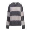 Grå Holzweiler Liza Stripe Knit Sweater - Stripe Genser i Grå Mix | Dame Strikkejakker