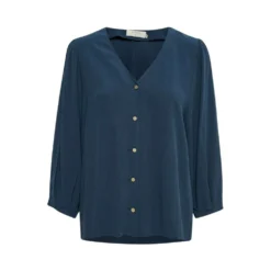 Cream Blouse Blue - Elegant Strikkejakke for Damer -Dame-strikkegensere Salg unnamed file 822