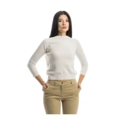 Aspesi Hvit Strikkegenser - Elegant og Tidløs Dameoverdel -Dame-strikkegensere Salg unnamed file 825