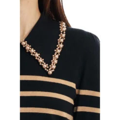 Liu Jo Rundhalset Strikkegenser i Svart - Elegant og Komfortabel