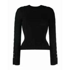 Alaïa Sweater Black - Elegant Strikkejakke for Damer