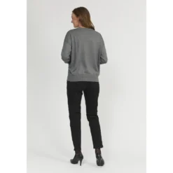 Signature Gråmelert Genser - Jensen Rund Hals, Grå Melert Genser for Dame -Dame-strikkegensere Salg unnamed file 842