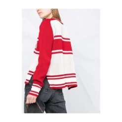 Golden Goose Sweater With Crystals Red - Dame Overdeler Strikkejakker & Gensere