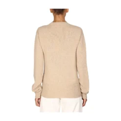 Marni Jersey med Logo Inlay i Beige - Elegant Overdel for Damer