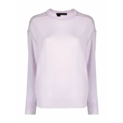 360Cashmere Sweater Purple - Elegant Dameoverdel i Mykt Kasjermerino -Dame-strikkegensere Salg unnamed file 876