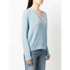 360Cashmere Sweater Blue - Elegant Dameoverdel i Mykt Kasjull